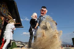 Zunft zu Safran Luzern mit dem Motto Schwingfest auf Abwegen. (Bild: Philipp Schmidli)