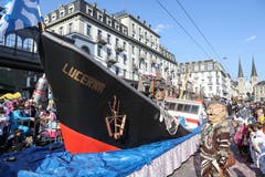 Guggenmusik Rotseemöven Littau mit dem Motto Klimamutanten