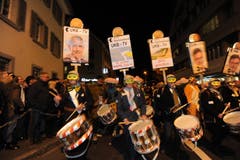 Eintrommeln in Atldorf. (Bild: Urs Hanhart, 27. Februar 2019)