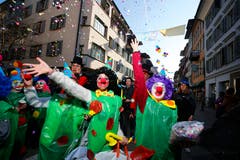 Clownnasen dürfen nicht fehlen. (Bild: Stefan Kaiser (Zug, 28. Februar 2019))