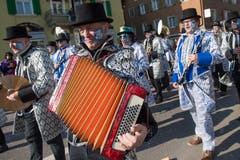 Fasnachtszumzug in Escholzmatt: Guggemusig Äeschlismatt mit dem Motto Chicago bei Nacht Blues, Roots and Rock 'n' Roll. (Bild: Boris Bürgisser)