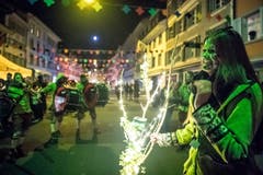 Die Guugenmusik «Let's Fetz» in Willisau. (Bild: Nadia Schärli)