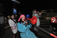 Die Fasnächtler zeigten vollen Einsatz. (Bild: Urs Hanhart, 28. Februar 2019)