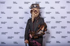 Wer hed de beschti Grend 2019: Impressionen vom Shooting vom Schmutzigen Donnerstag im Hotel Schweizerhof. (Bild: Dominik Wunderli, Luzern, 28. Februar 2019)Nr. 24 Olivier Horber E Pest-Doktor Steampunk