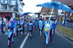 Die Guuggenmusik Ribi-Häxä Dallenwil. (Bild: Franz Niederberger, 28. Februar 2019)