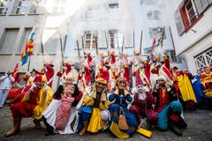 Maskenliebhaber im Süesswinkel. (Bild: Philipp Schmidli)