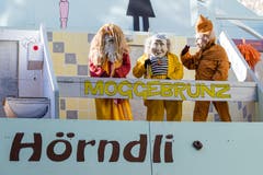 Gruppe Moggetätscher auf dem Dach des Stadtkellers. (Bild: Philipp Schmidli)