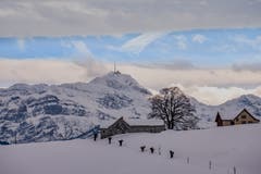 Mittagspause mit Aussicht in Schwellbrunn. (Bild: Luciano Pau)