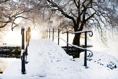 Eine Brücke in den Sonnenaufgang. (Bild: Anita Imfeld-Leu, Cham, 4. Februar 2019)