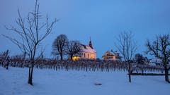 Die Kapelle Mariazell in der Abenddämmerung. (Bild: Gregor Gander-Thür, Sursee, 4. Februar 2019)