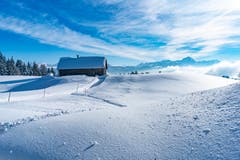 Wunderschöne Schneelandschaft auf dem Salomonstempel. (Bild: Stephan Dietschweiler)