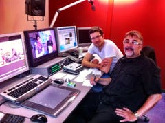 Marco Lucchi an seinem Arbeitsplatz beim Schweizer Fernsehen. (Bild: PD)