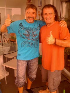 Marco Lucchi mit «Krokus»-Sänger Marc Storace. (Bild: PD)