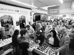 Grottino Ticinese and der Mustermesse 1985. (Bild: KEYSTONE/STR)