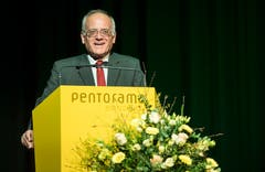 Christoph Tobler, Präsident von Panathlon Thurgau, spricht zur Eröffnung. (Bild: Reto Martin)