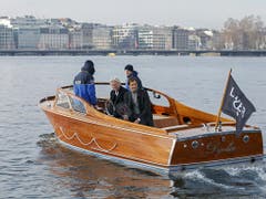 Danach geht es für Federer und Borg mit dem Boot auf den Genfersee (Bild: Keystone/SALVATORE DI NOLFI)