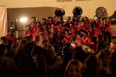 Die Dicker Gugge war am Städtli-Monster in Lichtensteig mit von der Partie. (Bild: Sascha Erni, 28. Februar 2019)