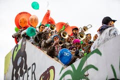 Auf diesem Wagen ging es laut zu und her. (Bild: Patrick Hürlimann, Steinhausen, 1. März 2019)