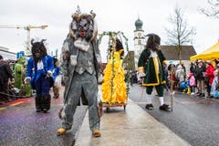 Auch ziemlich ungeheuerliche Gestalten waren vor Ort. (Bild: Patrick Hürlimann, (Steinhausen, 1. März 2019)