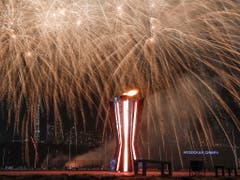 Schlussfeier in Krasnojarsk - ein derartiges Spektakel wird in zwei Jahren auch in Luzern geboten (Bild: KEYSTONE/EPA REUTERS POOL/MAXIM SHEMETOV / POOL)