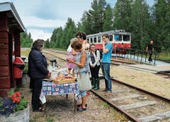 Es gibt keinen Speisewagen: Picknickstopp im Wald in Fågelsjö auf 409 Metern über Meer.