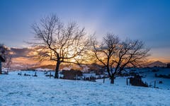 Morgenrot in Stein AR . (Bild: Luciano Pau)