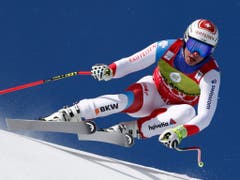 Beat Feuz in voller Fahrt (Bild: KEYSTONE/AP/GABRIELE FACCIOTTI)