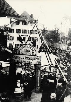 Die Arena Knie 1909 in Lenzburg. (Bild: PD/Archiv Circus Knie)