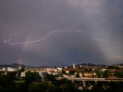 Die häufigsten Auslöser von Unwetterschäden im Jahr 2018 waren Gewitter. (Bild: KEYSTONE/ANTHONY ANEX)