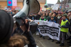 Demonstration gegen den Klimawandel in der Stadt Luzern. (Bild: Dominik Wunderli, Luzern, 15. März 2019)