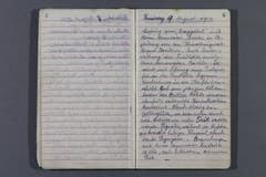 Höhlentagebuch, Drachenloch, Theophil Nigg, 9. August 1917. (Bild: Staatsarchiv Graubünden)