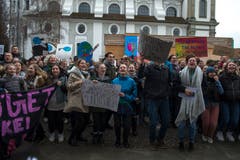 Demonstration gegen den Klimawandel in der Stadt Luzern. (Bild: Dominik Wunderli, Luzern, 15. März 2019)