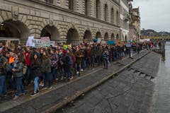 Demonstration gegen den Klimawandel in der Stadt Luzern. (Bild: Dominik Wunderli, Luzern, 15. März 2019)