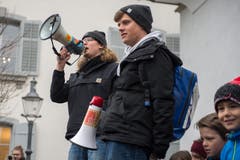 Demonstration gegen den Klimawandel in der Stadt Luzern. (Bild: Dominik Wunderli, Luzern, 15. März 2019)