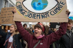 Demonstration gegen den Klimawandel in der Stadt Luzern. (Bild: Dominik Wunderli, Luzern, 15. März 2019)