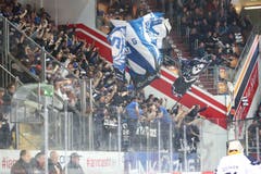 Zuger Fans in der Resega. (Bild: Marusca Rezzonico / Freshfocus, Lugano, 16. März 2019)