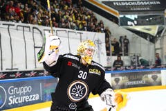 Sein letztes Spiel für die Luganesi? Elvis Merzlikins will es offenbar in Nordamerika versuchen. (Bild: Marusca Rezzonico/freshfocus, Lugano, 16. März 2019)