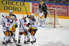 Ein gewohntes Bild: Zug feiert, Lugano hadert. (Bild: Alessandro CrinariKEYSTONE/Ti-Press, Lugano, 16. März 2019)