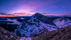 Sonnenaufgang auf 2132 Meter ist immer etwas Besonderes. (Bild: Marco Schäfer, Pilatus, 17. März 2019)