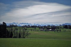 Ausblick vom Golfplatz Sempachersee. (Bild: Josef Habermacher, Hildisrieden, 18. März 2019)