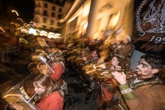 Strassen- und Beizenfasnacht am Samstagabend in Luzern: Im Bild die Bärgwörze Udlige. (Bild: Roger Grütter, Luzern, 2. März 2019)