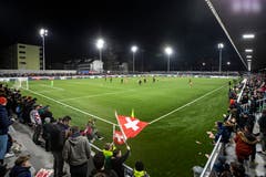 3400 Zuschauer fanden den Weg ins Kleinfeld. Das Stadion ist ausverkauft. (Bild: Alexandra Wey / Keystone, Kriens, 22. März 2019)