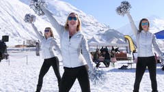 Die Cheerdancegruppe «Eurodancers» heizte dem Publikum ein. (Bild: Philipp Zurfluh, 24. März 2019)