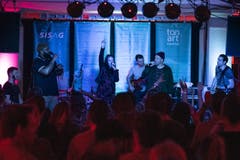 Eindrücke vom 14. Tonart Festival 2019: Take This mit Roger Rekless, Caroline Chevin und Knackeboul. (Bild: Valentin Luthiger, 23. März 2019)