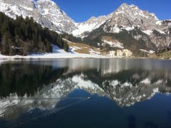 Frühlingsmorgen am Eugenisee. (Bild: Beatrice Merz, Engelberg, 24. März 2019)