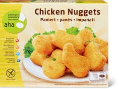 Trotz gegenteiliger Angaben auf der Verpackung können diese Chicken Nuggets Weizen oder Gluten enthalten. (Bild: Migros)