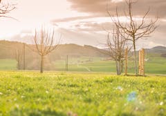 15 Minuten vor diesem Bild in Sirnach herrschte Weltuntergangsstimmung, anschliessend prachtvolles Frühlingswetter. (Bild: Nicolas Giovanettoni)