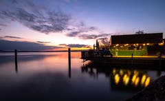Abendstimmung beim Bootshafen Zug. (Bild: Daniel Hegglin, Zug, 27. März 2019)
