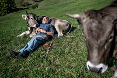 3. Preis Portrait: Armin Capaul, Initiant der Hornkuh-Initiative. (Bild: Fabrice Coffrini / AFP)