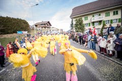 Zu einer tollen Party gehören natürlich Cheerleader, auch bei der Mööslimatten Ettiswil. (Bild: Roger Grütter, Ettiswil, 3. März 2019)